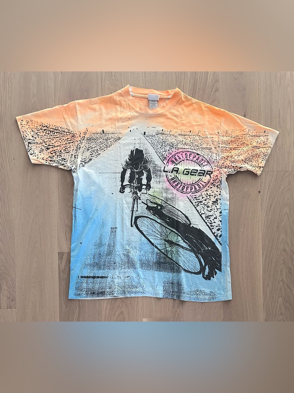 Vintage LA Gear Unstoppable All Over Print Double Sided Single Stitch T-Shirt